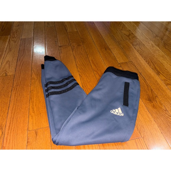 Adidas Kids Gray Jogger Pants Three Stripe Athletic Training Casual youth large - Picture 1 of 8